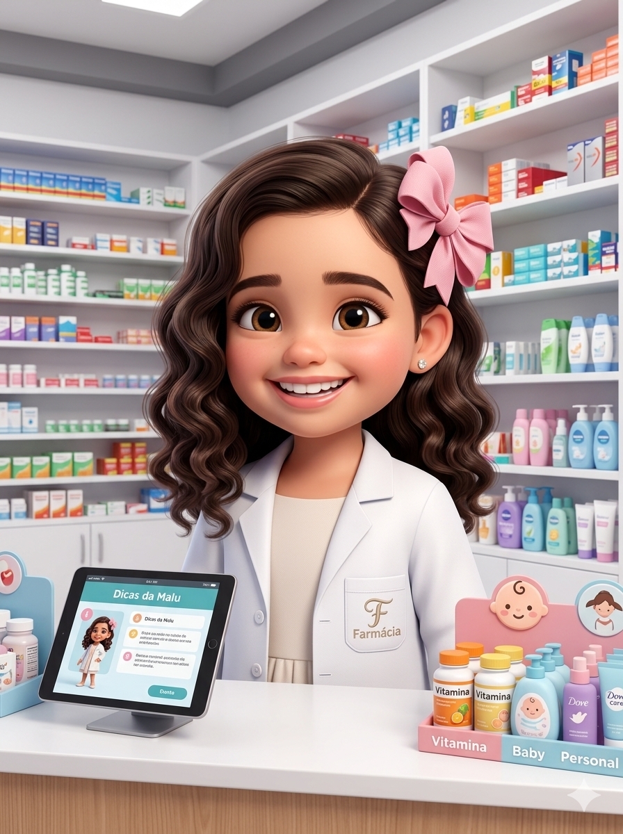 Malu, mascote farmacêutica